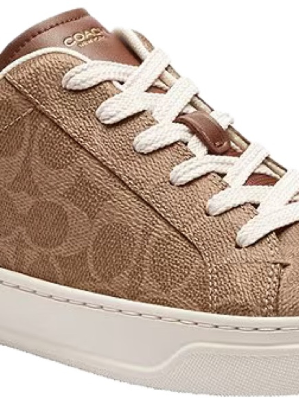 Coach Tan Signature Low-Top Sneaker